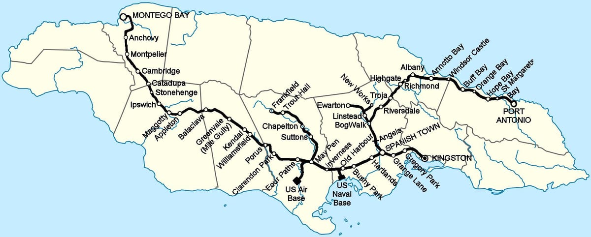 Jamaica tren istasyonu haritası 