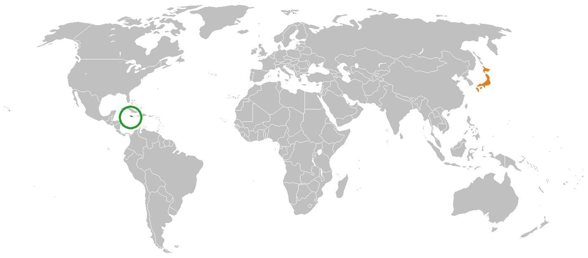 dünya haritası üzerinde jamaica 