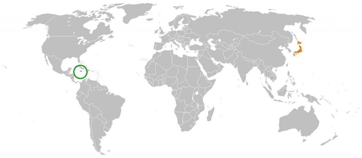 dünya haritası üzerinde jamaica 