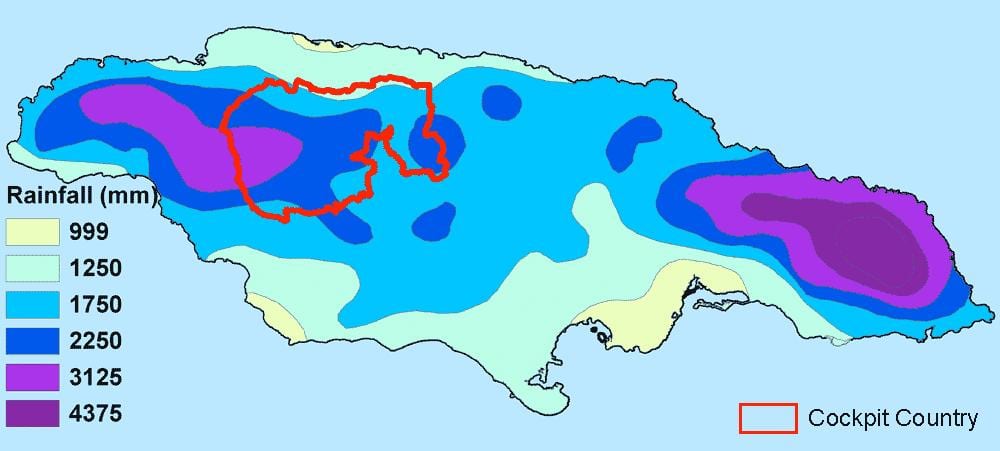 Jamaika haritası iklim